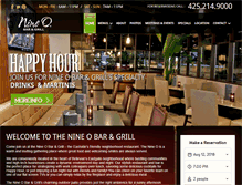 Tablet Screenshot of nineobarandgrill.com